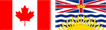 two small images of Canadian and British Columbian flags.